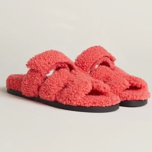 NWTs Authentic RARE Hermes Women’s Chypre Sandal Size:38 Color: Rose Du Désert